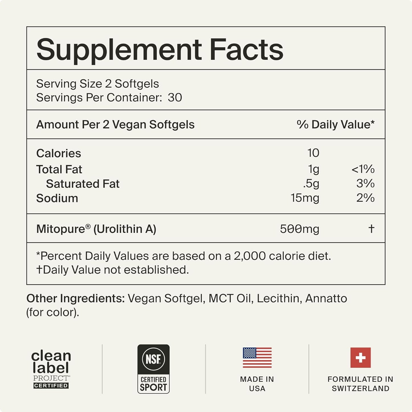 Mitopure Softgels Urolithin A